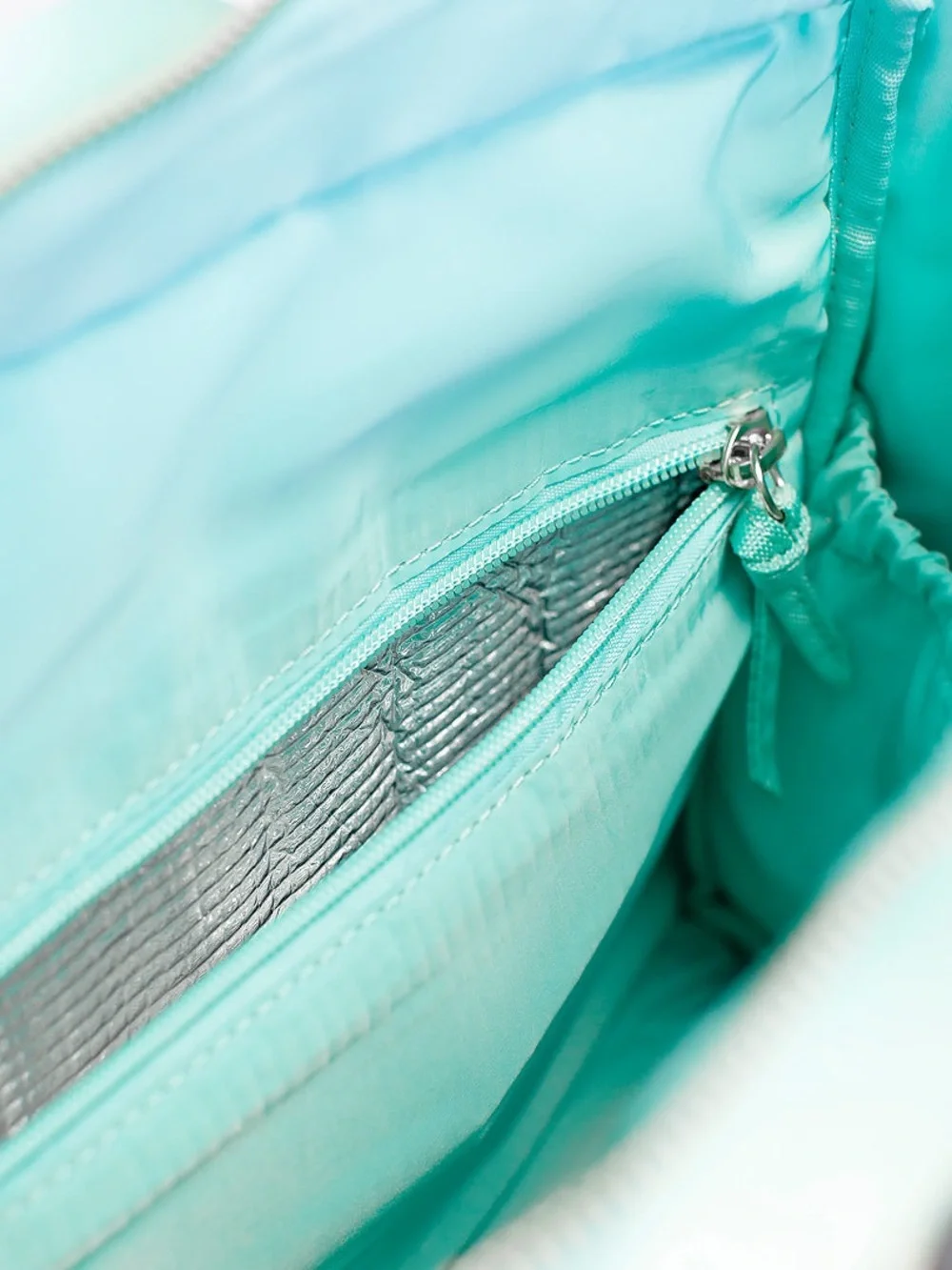 Lily Jade Mint Diaper Caddy Organizer Tote Insert in Jade Blue and & Gold
